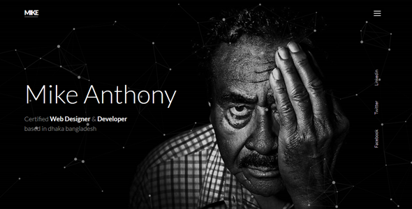 Mike - Personal Portfolio Template product preview