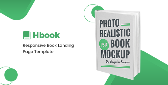 Preview image for Hbook - Book Landing Page HTML Template