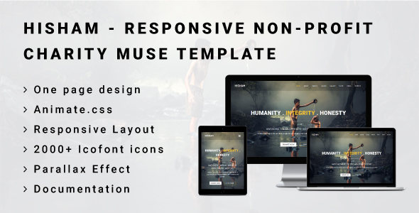 HISHAM - Responsive Non Profit/Charity Muse Template