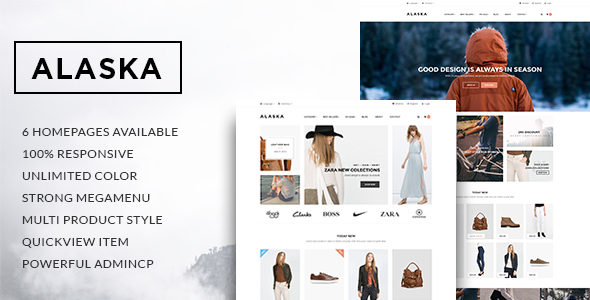 Product preview supplied for Ap Alaska Shopify Responsive Theme