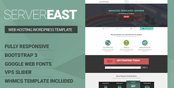 ServerEast - VPS Hosting Wordpress Theme listing image