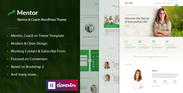 Preview image for Mentor – Personal Development Coach WordPress Theme