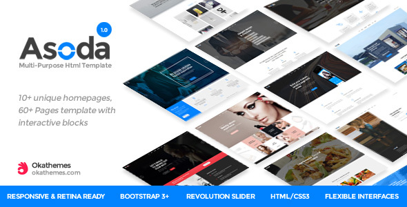 Asoda - Multi-Purpose Responsive Website Template listing image