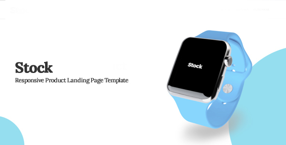 Product preview supplied for Stock Product Landing Page Template