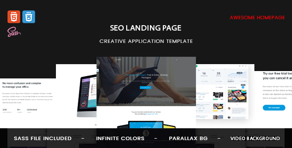 Product preview supplied for SEO - Digital Marketing HTML Template