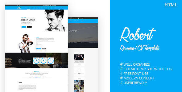 Robert || Resume / CV Template product preview