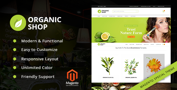 Organic Shop - Responsive Magento2 Theme