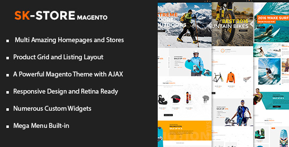SK Store – Unique Magento Theme for Sport Stores product preview