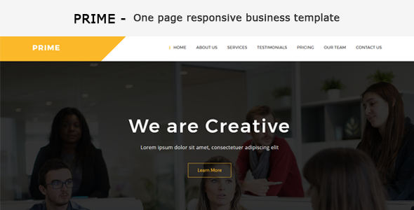 Prime - One Page Business Responsive HTML Template listing image