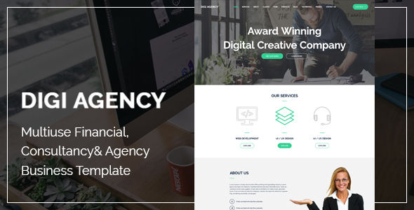 Digi Agency - Multipurpose PSD Template