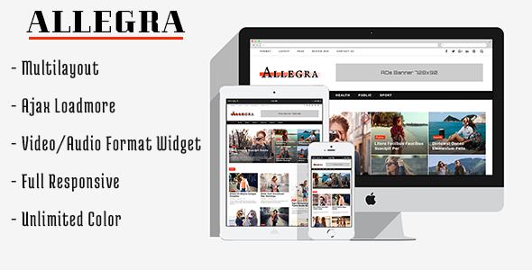 Preview image for Allegra - A Multilayout Blog & Magazine Theme