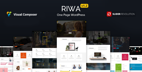 Preview image for Riwa - One Page WordPress Theme