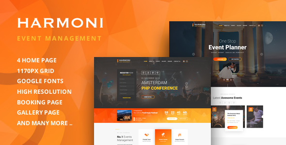 Harmoni - Event Management PSD Template