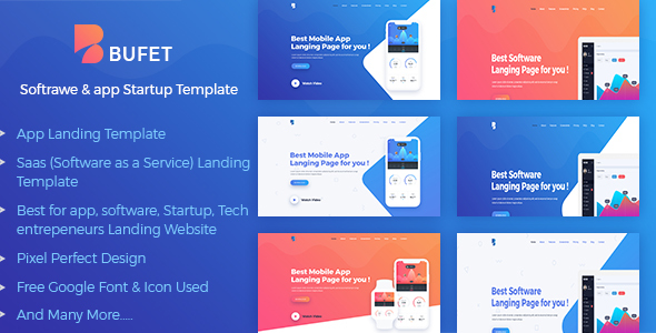 Bufet - App, Saas and Software Landing Page