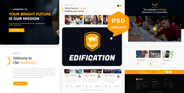 EDIFICATION - Educational Psd Template
