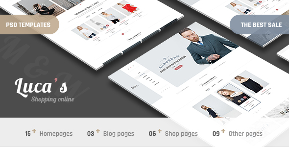Luca's - Minimal Shop PSD Templates
