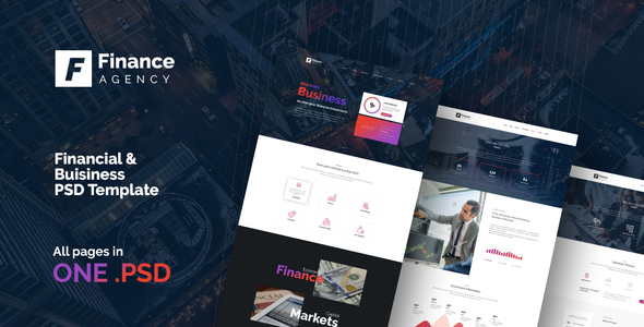 Product preview supplied for FinAg - Creative &  Finance Agency PSD Template