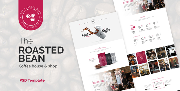 Roasted Bean  - Creative & Coffee Shop PSD Template listing image