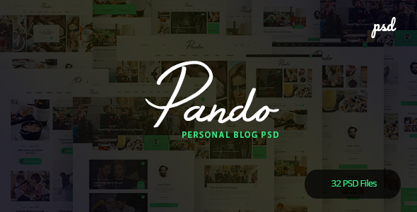 Pando - Personal Blog PSD Template