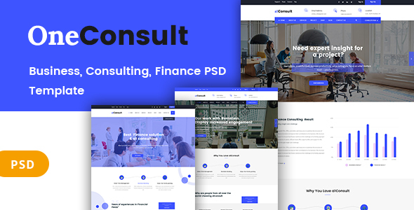 OneConsult  - Business Consulting and Finance PSD Template