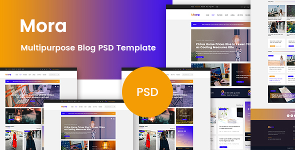 Mora - Multipurpose Blog PSD Template listing image