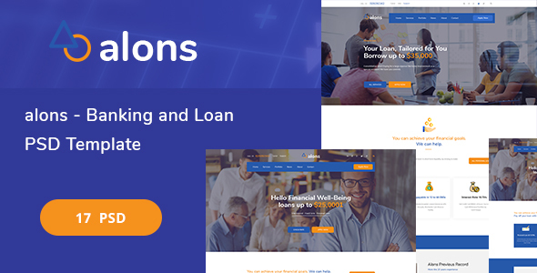 Alons - Banking and Loan PSD Template