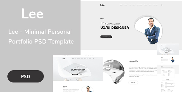 Lee - Minimal Personal Portfolio PSD Template