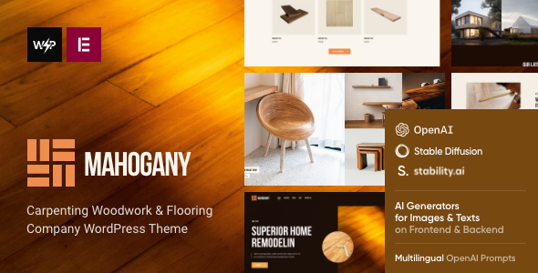 Mahogany | Carpenting Woodwork & Flooring WordPress Theme + Online Store