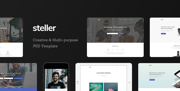 Steller - Marketing Landing Page PSD Template