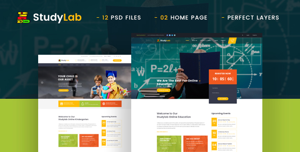 StudyLab - Kid & Online Education PSD Template