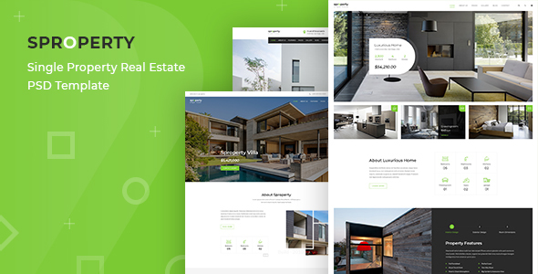 Sproperty - Single Property Real Estate PSD Template