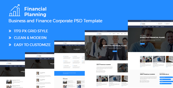 Financial Planning - Business & Finance Corporate PSD Template