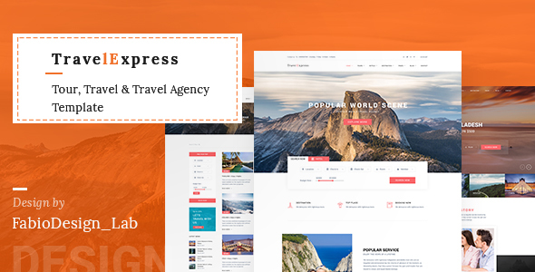 TravelExpress - Tour & Travel Agency PSD Template