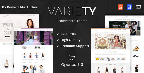 Product preview supplied for Variety - Multipurpose OpenCart 3 Theme