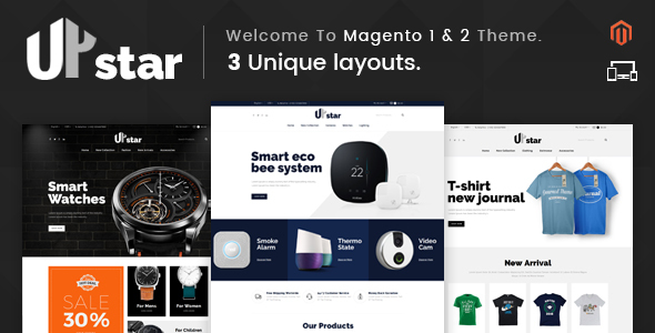 Preview image for UpStar - Responsive Magento 1 & 2 Theme