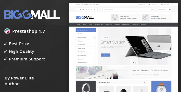 BiggMall - Responsive Prestashop 1.7 Theme