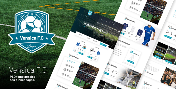 Vensica FC - Football Club  Creative PSD Template
