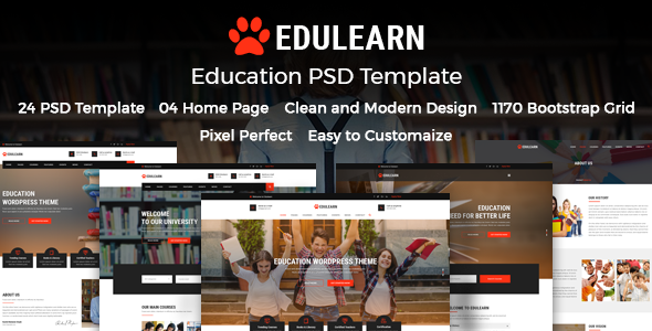 Preview image for Edulearn - Education PSD Template