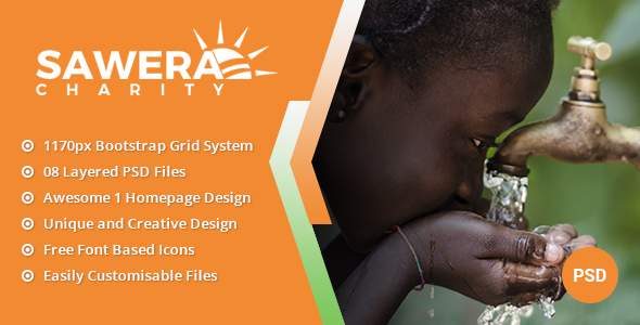Sawera - Charity PSD Template