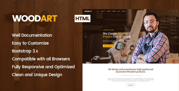 WoodArt - Carpenter HTML Template