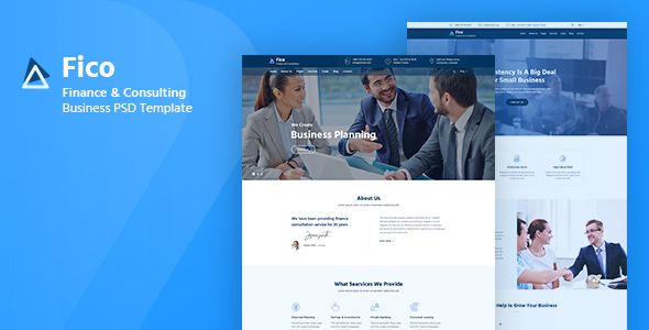 Fico - Finance & Consulting Business PSD Template listing image