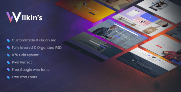 Preview image for Wilkins | Website Builder Muti-Purpose PSD Template