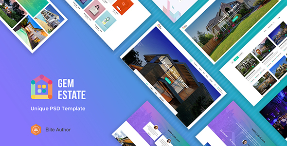 GEMESTATE - Modern Real Estate & Rental PSD Template