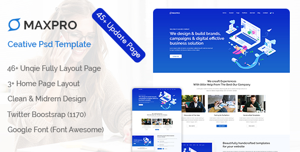 Maxpro - Creative PSD Template
