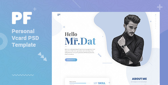 PerFas Personal Vcard PSD Template