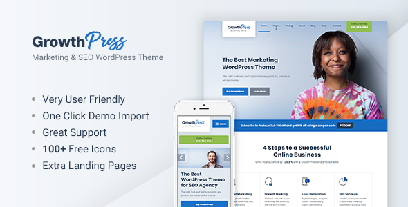 GrowthPress — Marketing and SEO WordPress Theme
