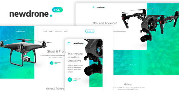Preview image for Newdrone - Sale Page, Landing or Concepts PSD Templates