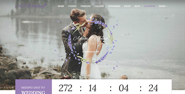Product preview supplied for Wedding - Resonsive Event Joomla Template