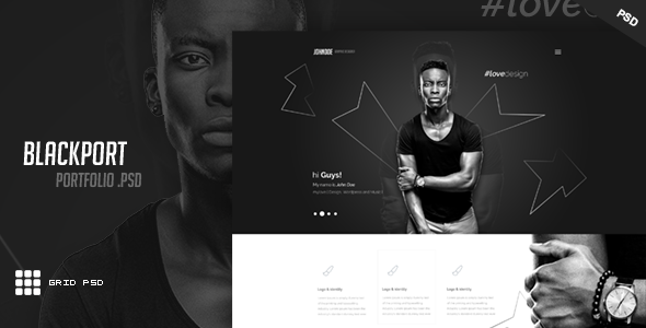 BlackPort - Personal Portfolio & Resume PSD Template