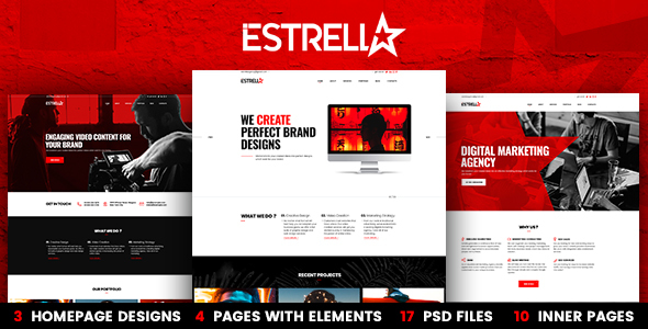 Estrella 3-in-1 PSD Template